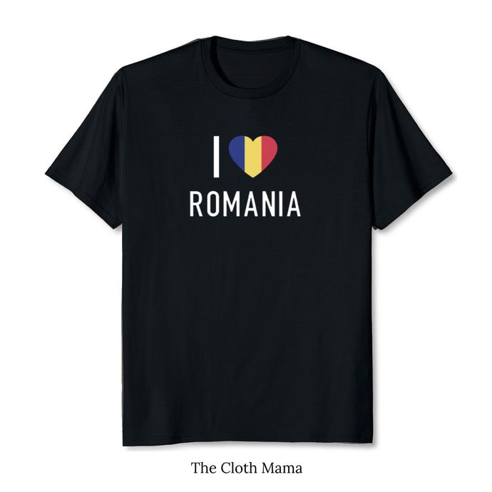 I Love Romania Graphic T shirt